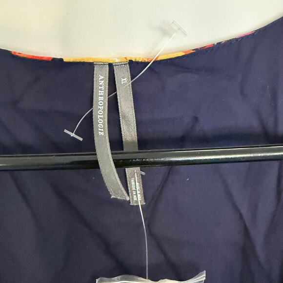 NEW NWT Anthropologie The Katerina Button-Front Dress Navy Floral Maxi Size XL - Picture 8 of 9